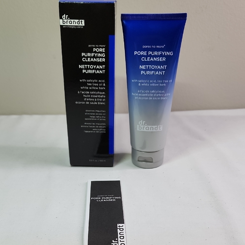Dr. Brandt Pore Purifying Cleanser - Black and Blue Packaging